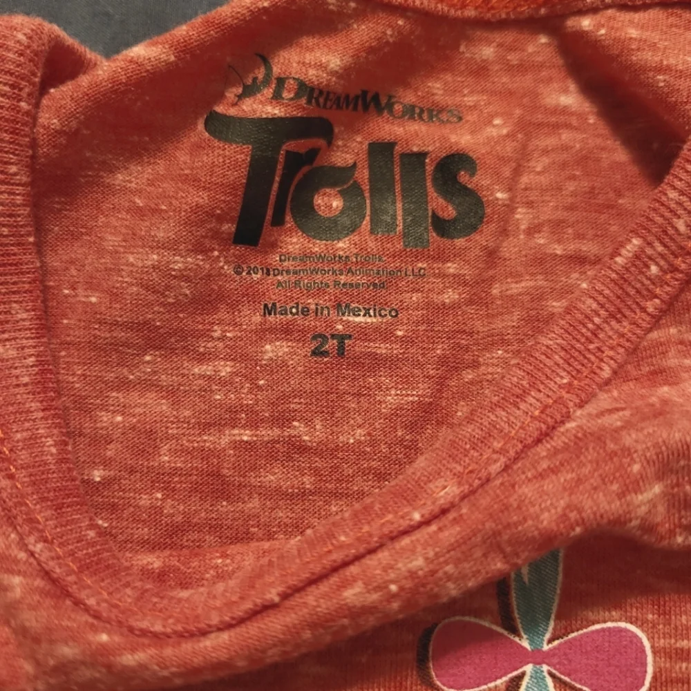 Dreamwork trolls christmas short sleeve toddlers 2T New without tag