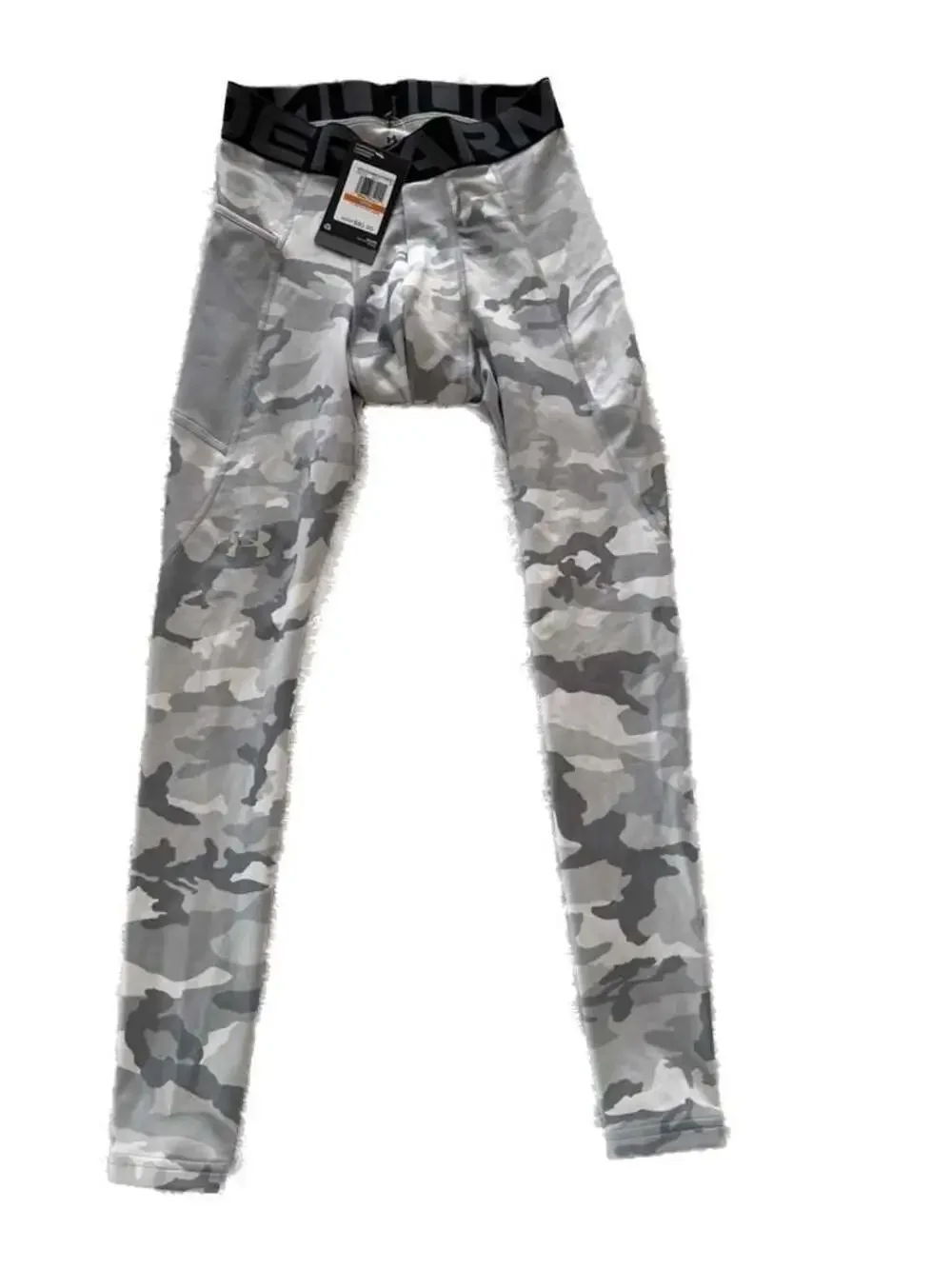 Under Armour Men's Cold Gear Camo Printed Legging White Grey Size XL 1381747-011