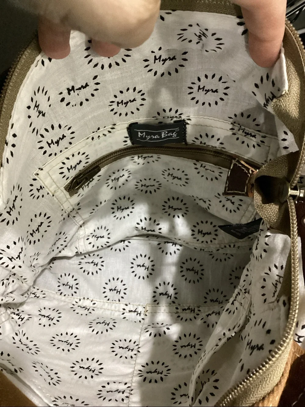 Myra Bag Rince Boho Aztec Crossbody Bag with Canvas Cowhide Leather Upcycled