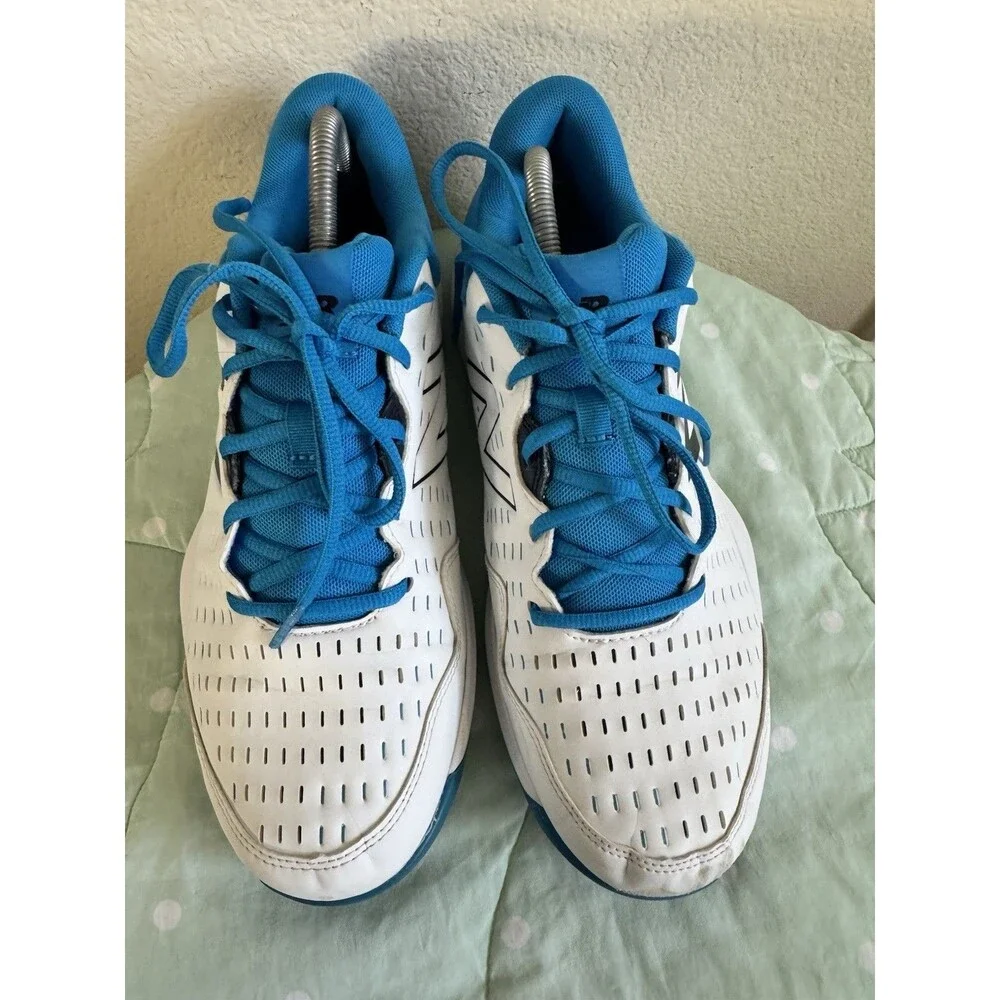 New Balance Men’s Lace-Up Athletic Sneakers White/Blue Rubber 2019  size 11
