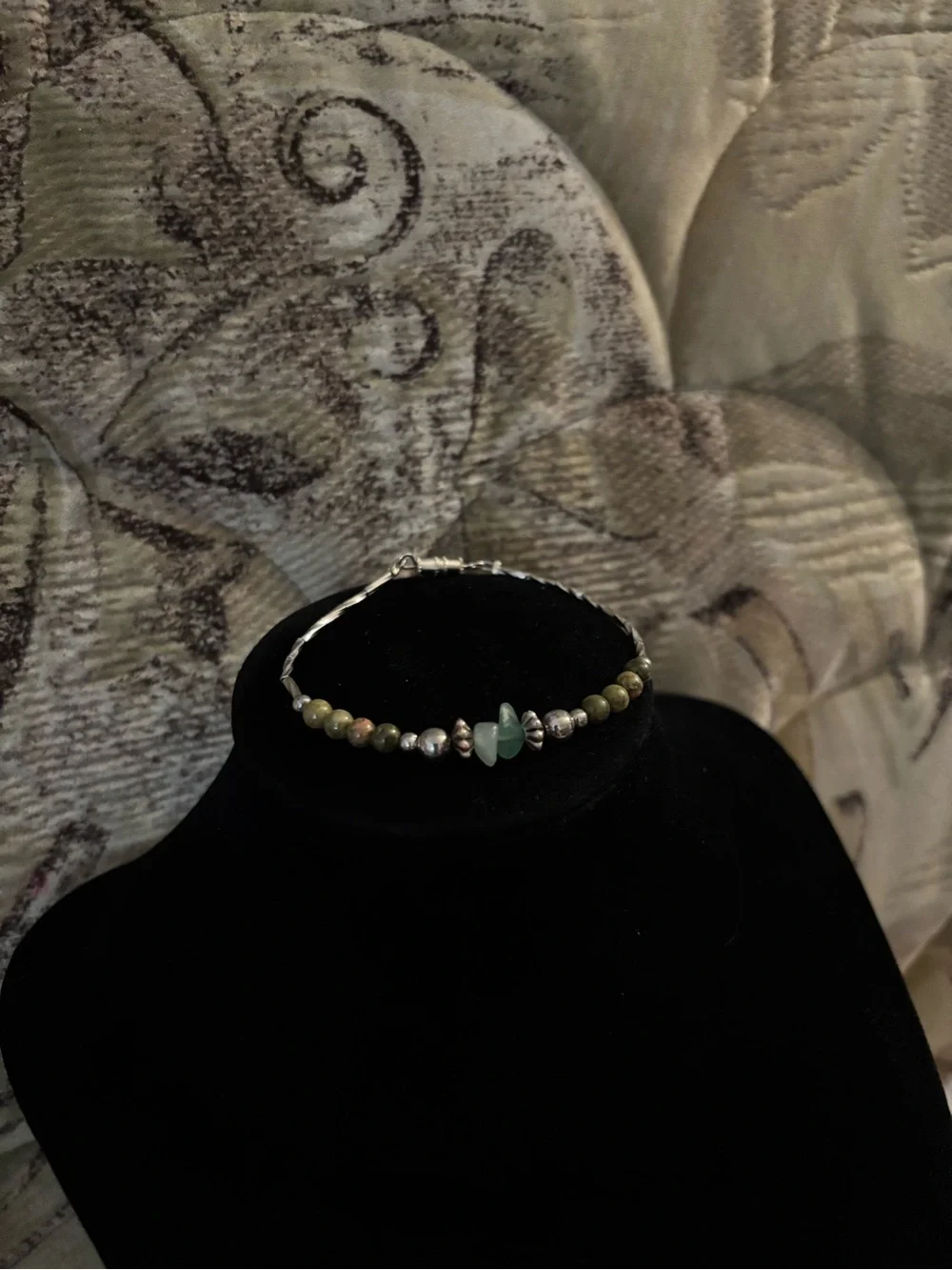 925 Sterling Silver Vintage Multi-Stone Bracelet - 6.75 inches