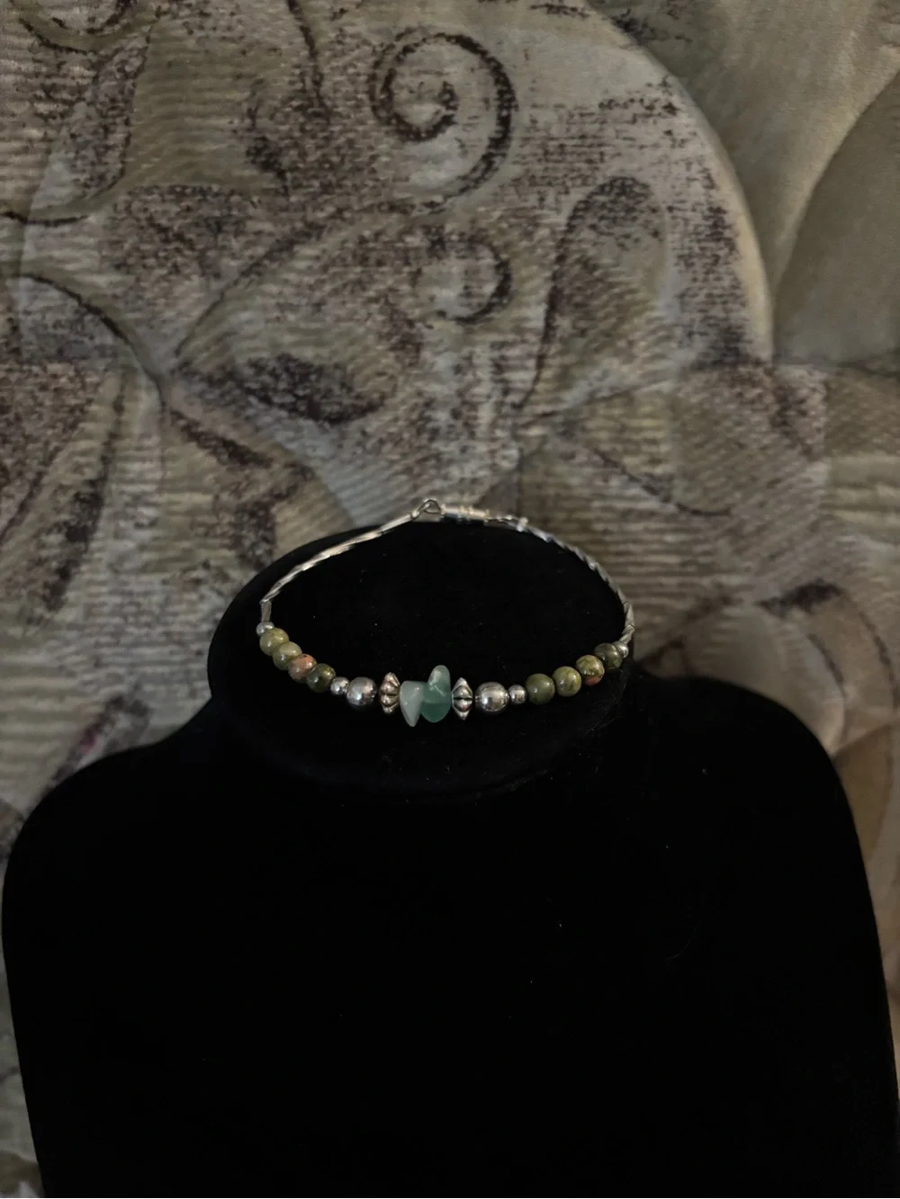 925 Sterling Silver Vintage Multi-Stone Bracelet - 6.75 inches