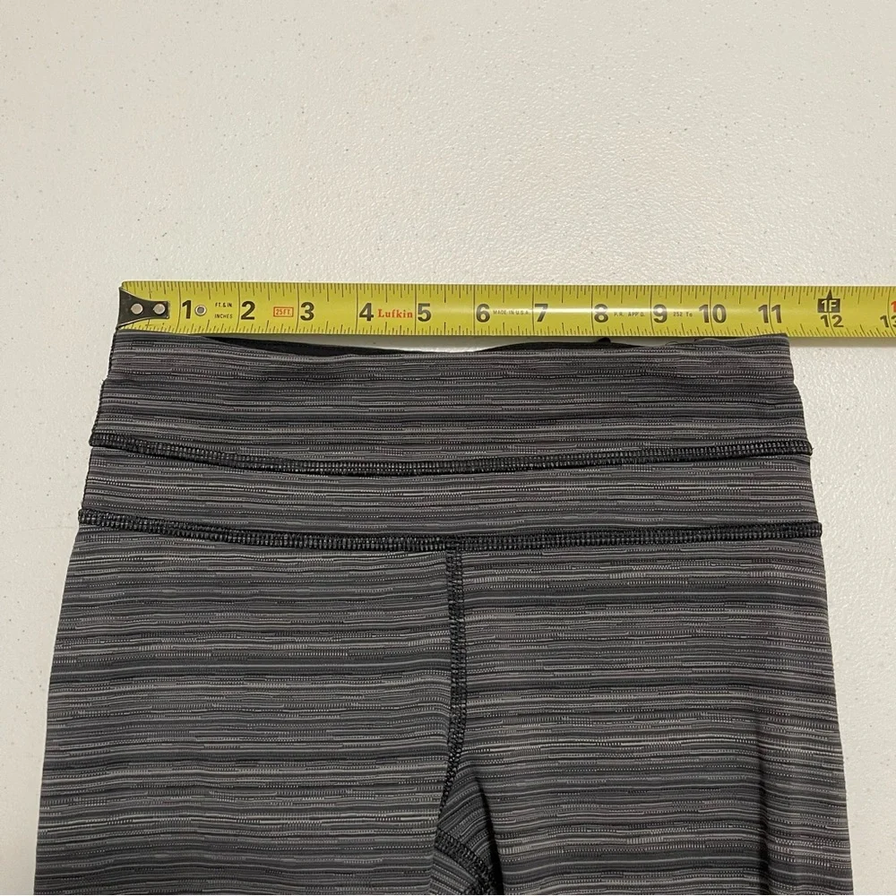 Lululemon Run Inspire Crop II Cyber Stripe Gray 2