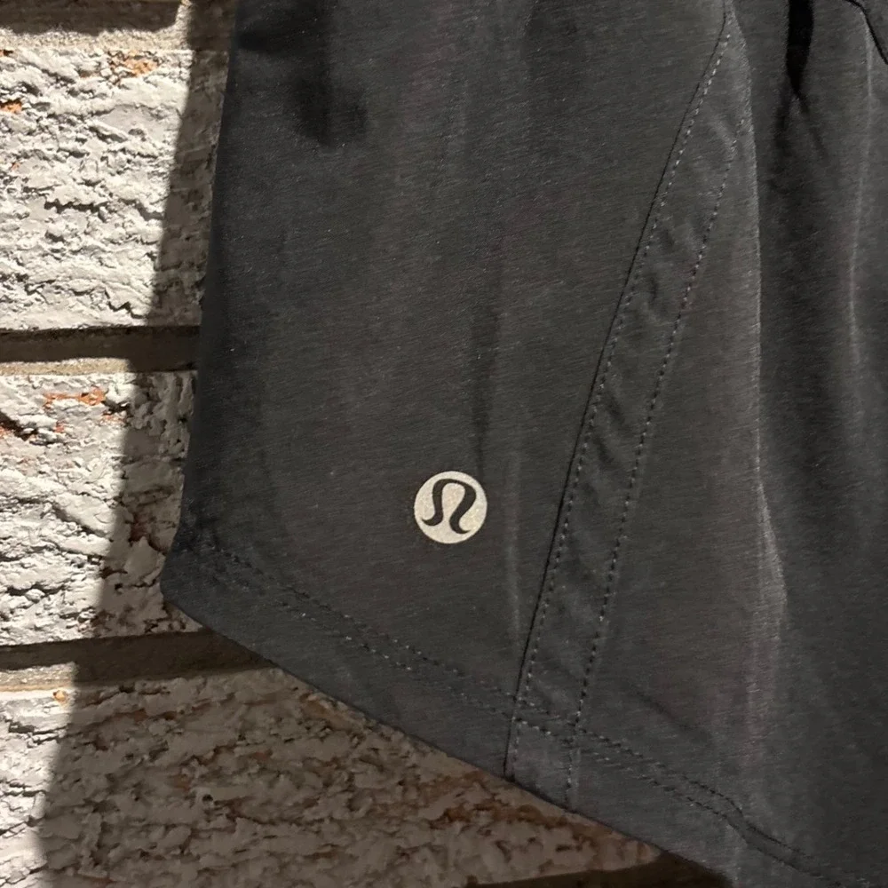 Lululemon Track That High-Rise Lined Shorts Black Size 8 Running Training