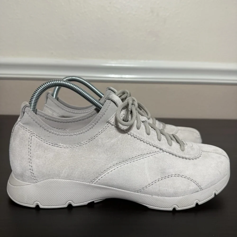 Dansko Audra Shoes Gray‎ Suede Leather Sneakers Size 39 EUR 8.5 / 9 Women's