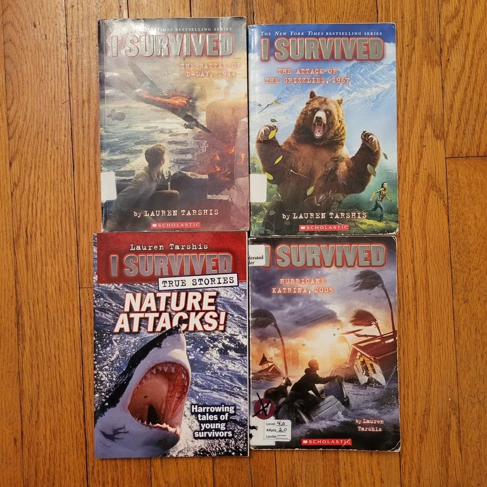 I Survived Book‎ Set 4 Books Lauren Tarshis Kids Historical Fiction Adventure