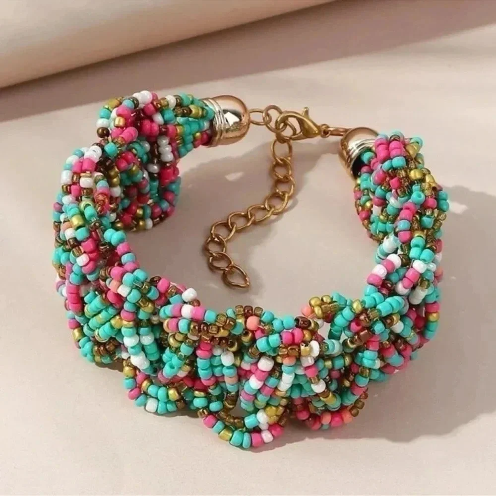 1 LEFT! Colorful Woven Beaded Bracelet