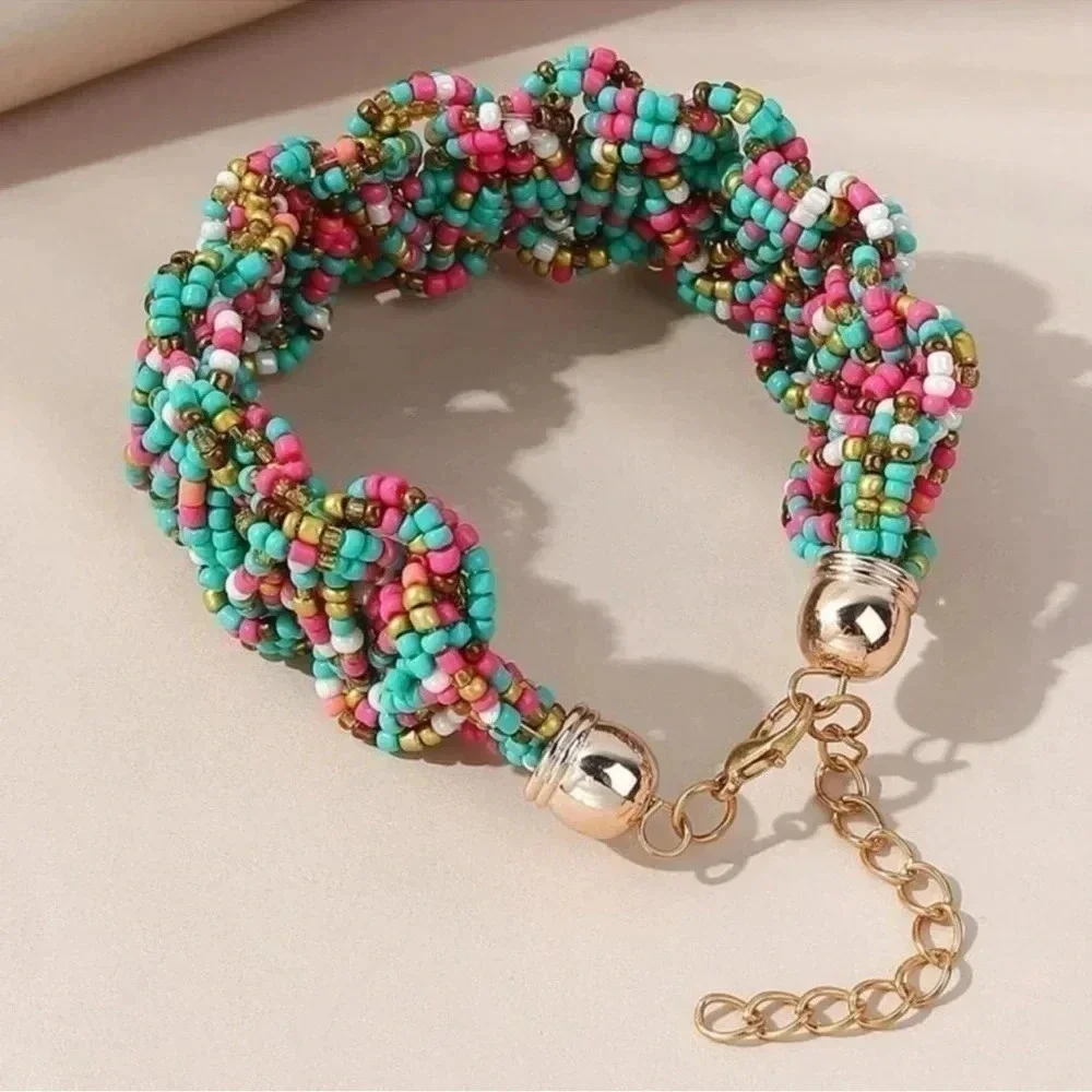 1 LEFT! Colorful Woven Beaded Bracelet