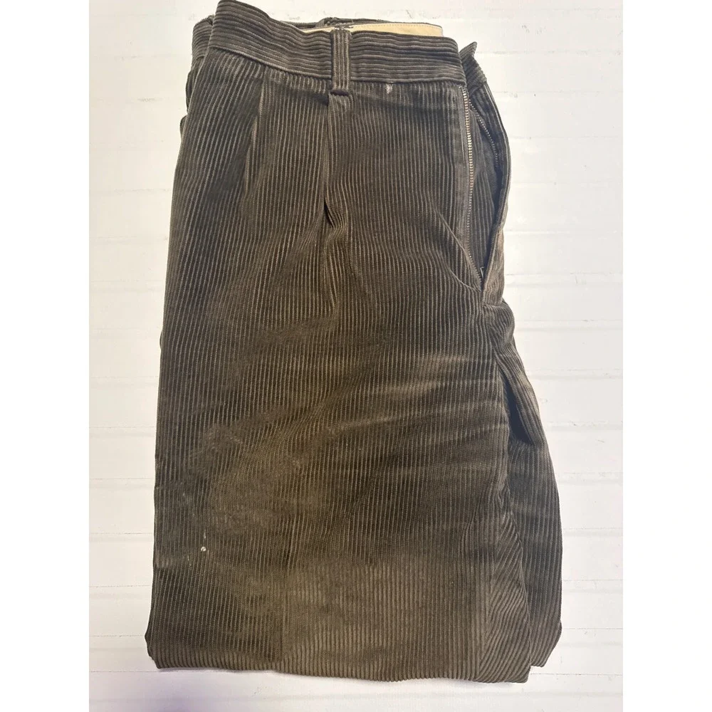 Brooks Brothers Elliot Corduroy Pants Mens 35x30 Brown‎ Good Wide Wale French