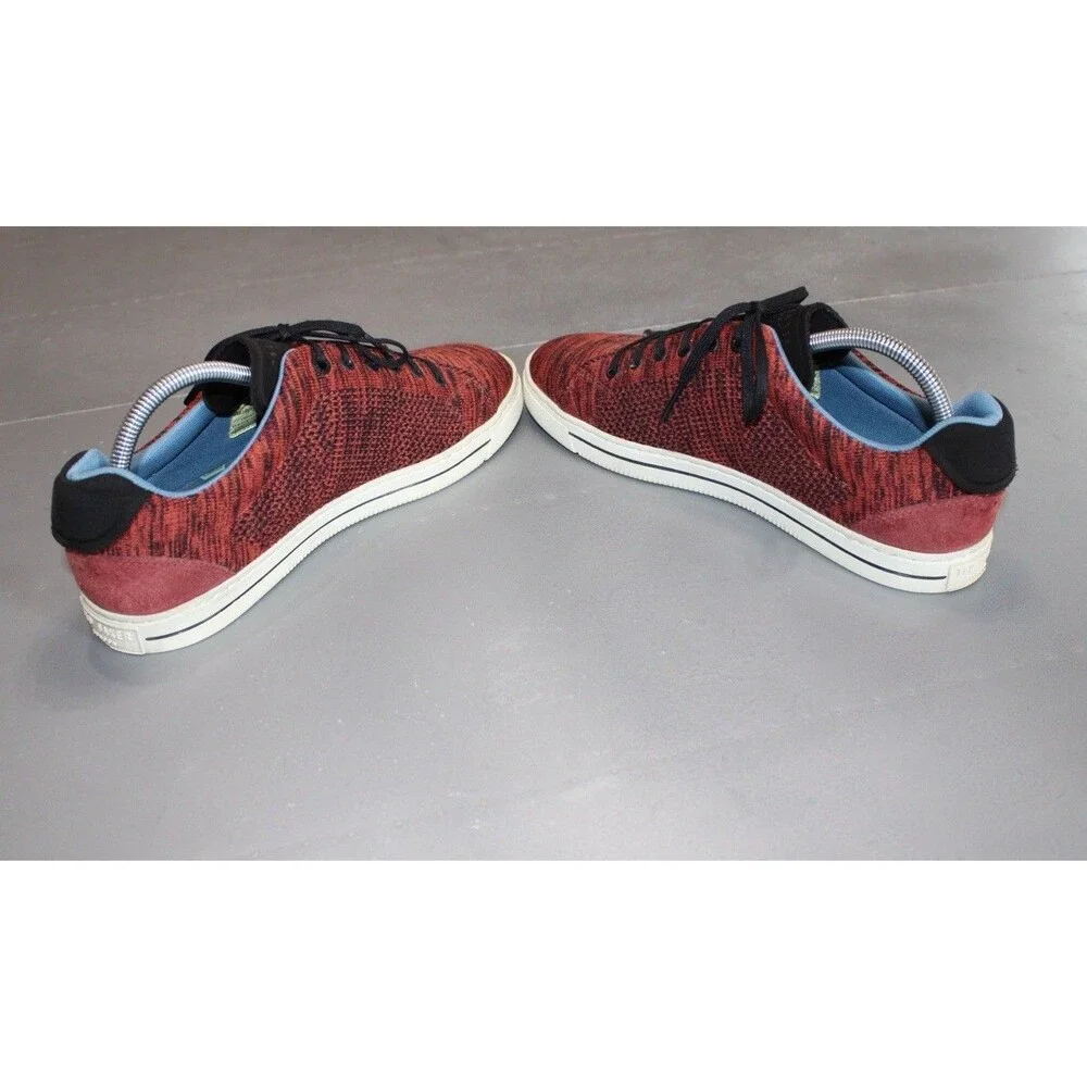 TED BAKER LONDON Chinat Red Black Knit Sneakers Men’s US 8.5 EU 41.5 Casual‎