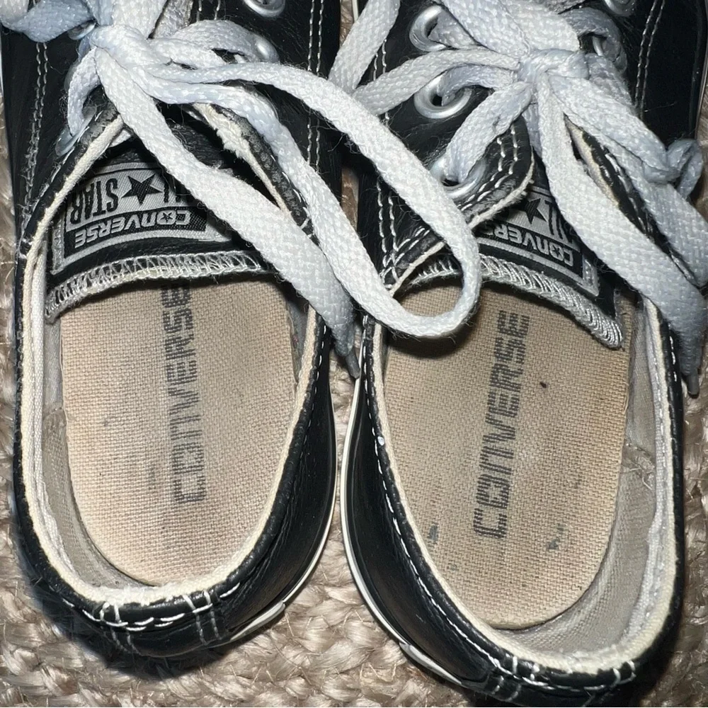 Converse black leather