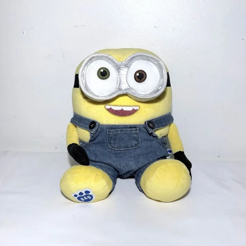 Build A Bear  Minions Bob Minion In Denim Overalls Plush Stuffed Toy 12