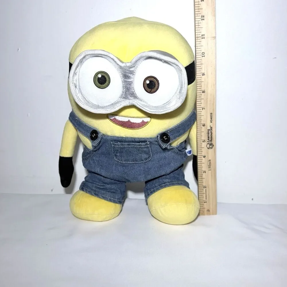 Build A Bear  Minions Bob Minion In Denim Overalls Plush Stuffed Toy 12