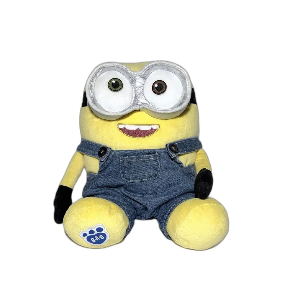 Build A Bear  Minions Bob Minion In Denim Overalls Plush Stuffed Toy 12