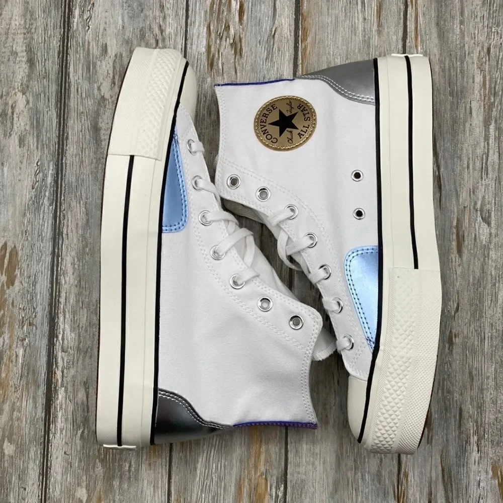 Converse Converse All Star Lift Platform Chrome Sneaker Shoes size 10