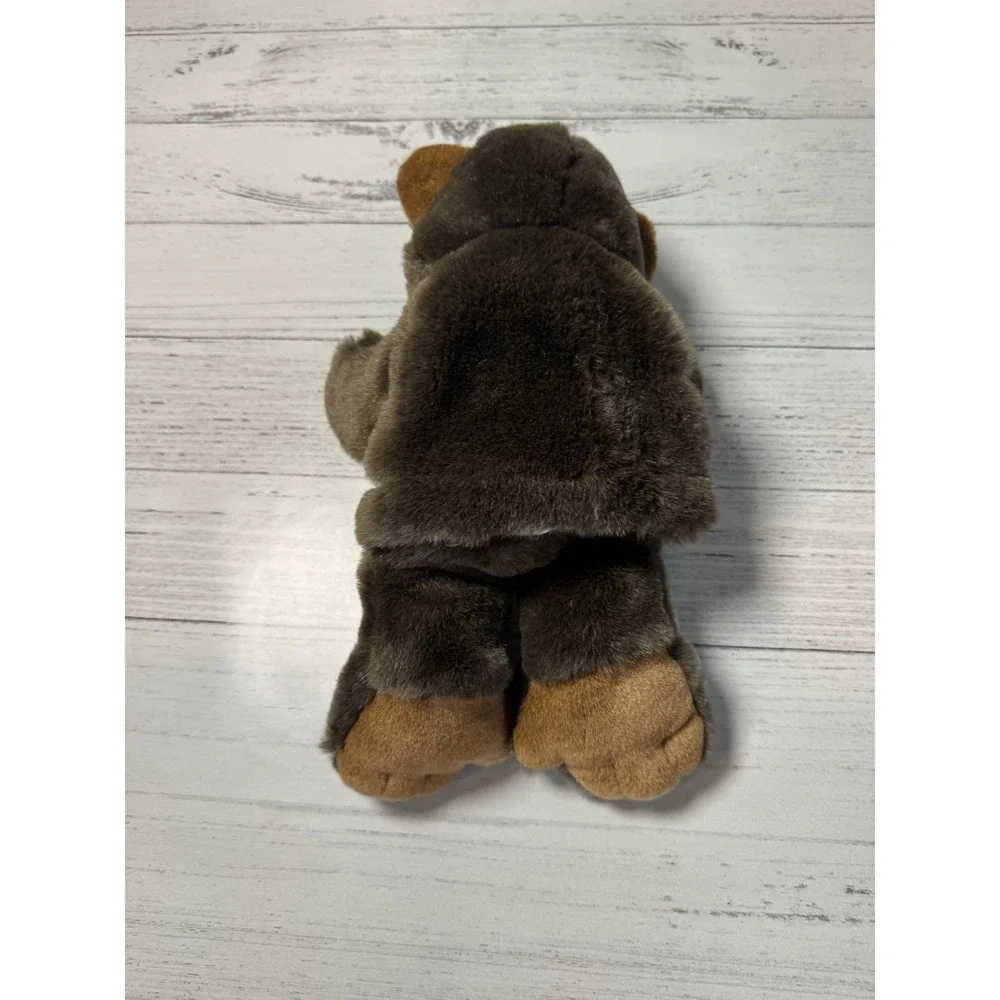 Monkey Plush Hand Puppet Faux Leather‎ Nose Brown 12