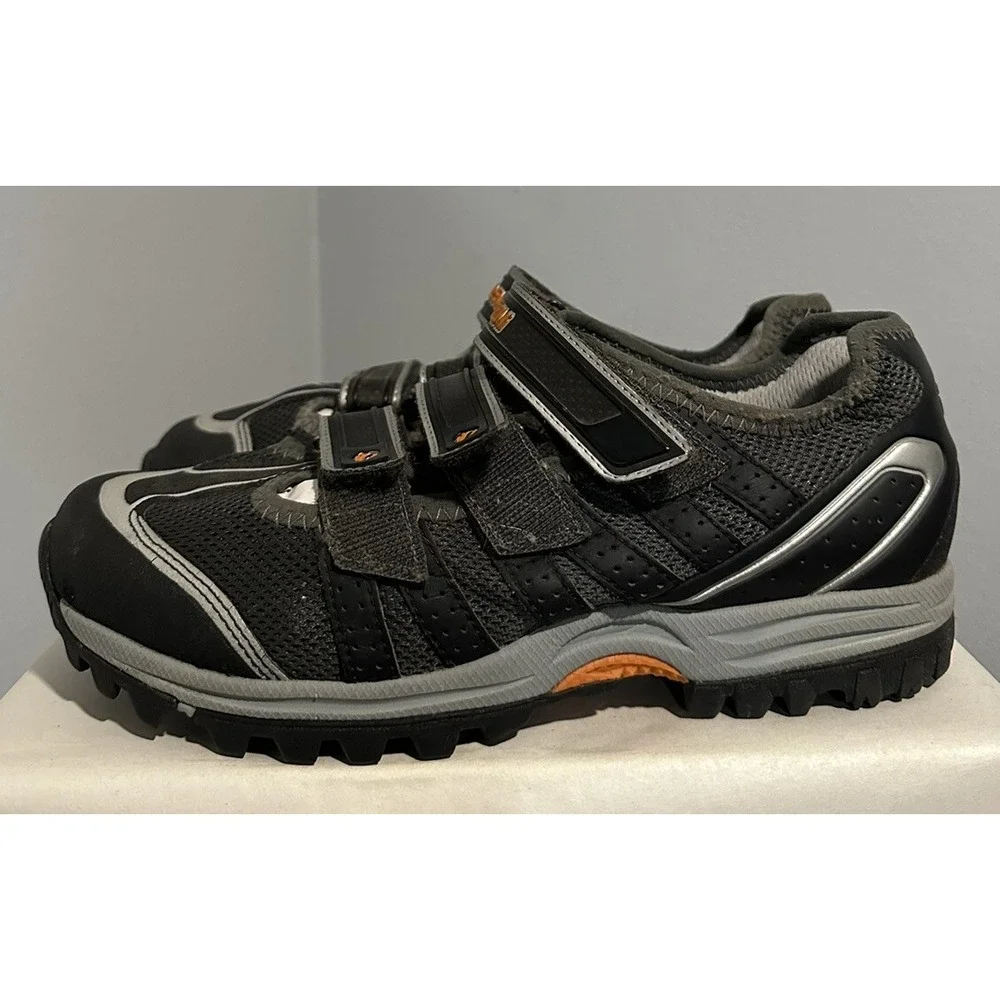 Pearl Izumi Drift 5787 Men's Size 40 Gray Orange Black Hook & Loop Cycling Shoes