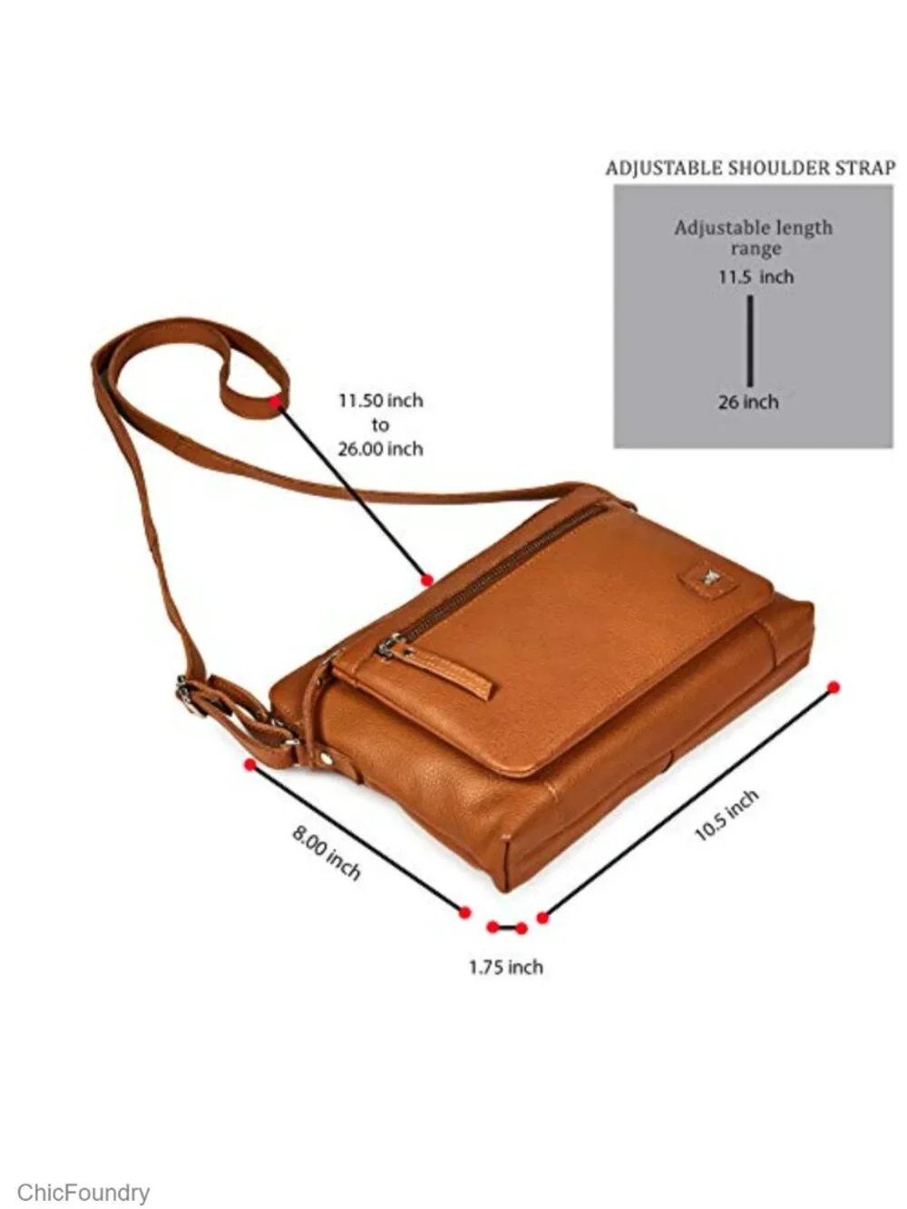 Small Genuine Leather Crossbody Bag with Adjustable Strap Women Sling Purse