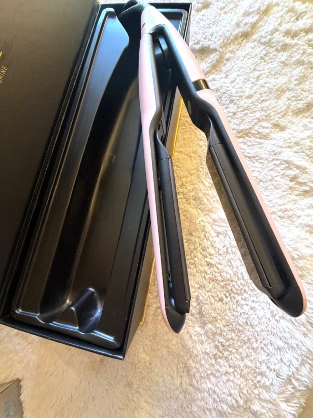 Soleil Dynamic Styler Flat Iron Baby Pink + Heated Cinderella Shoe Holder | New.
