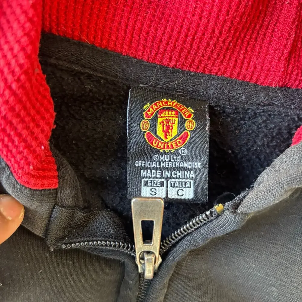 y2k vintage manchester united zip up jacket