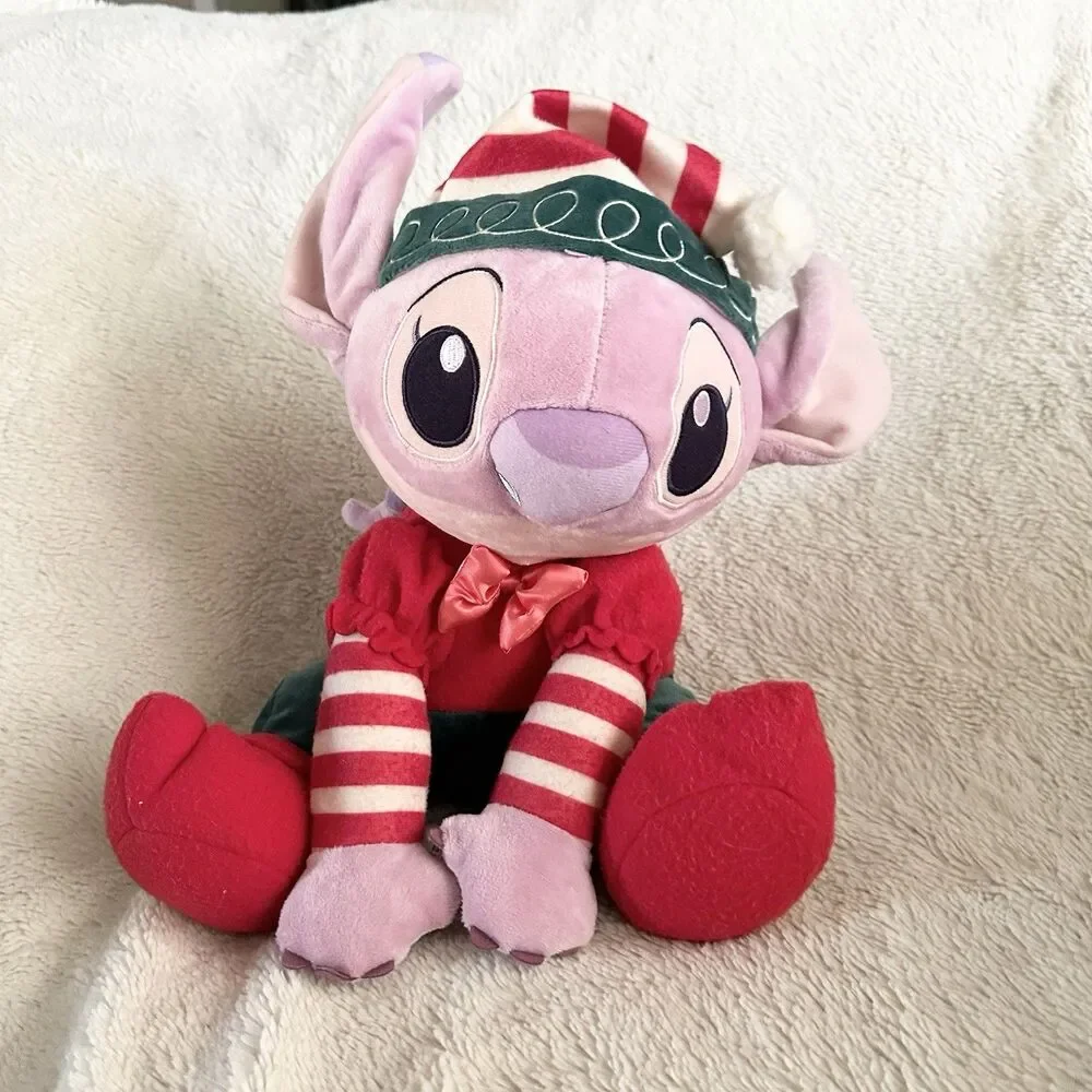 Disney Store Lilo Stitch Angel Purple Holiday Christmas Soft Toy Plush 12”