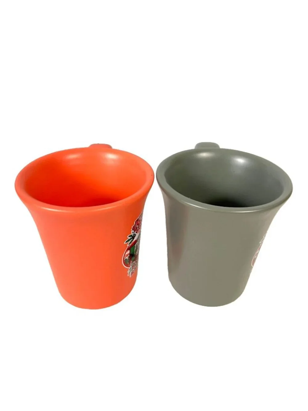 Kauai Coffee Estate Reserve 2 Coffee Mug Lot Heavy Satin Orange Sage Hawaii