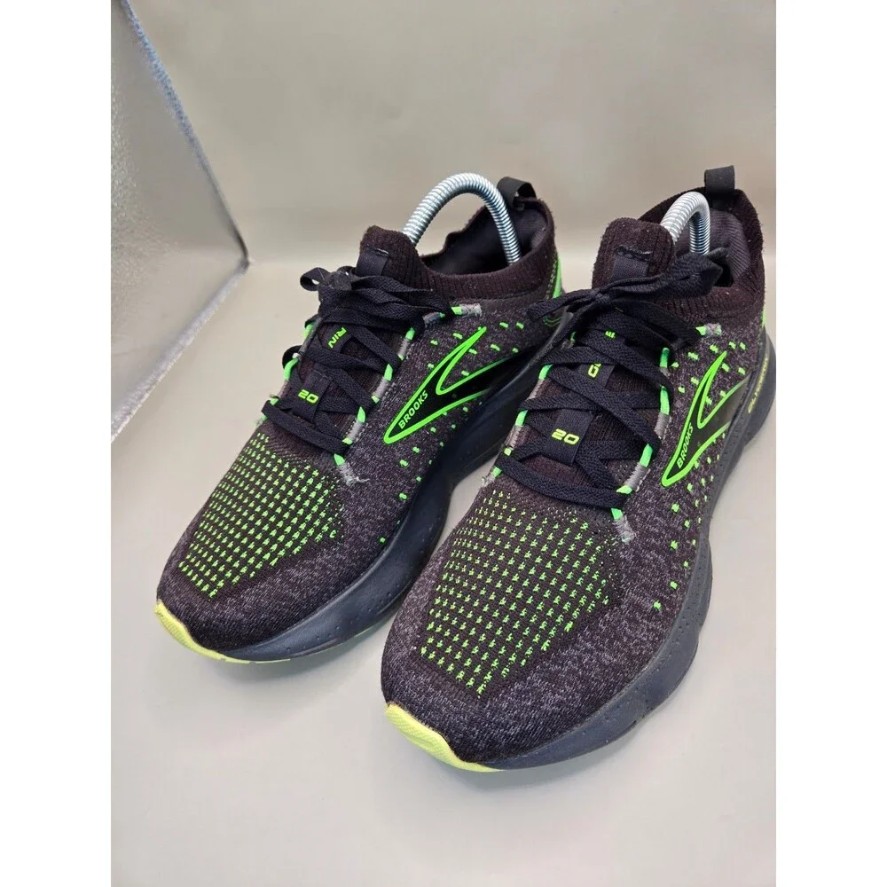 Brooks Glycerin StealthFit 20 Shoes Mens 8D Black Road Running Athletic Sneakers