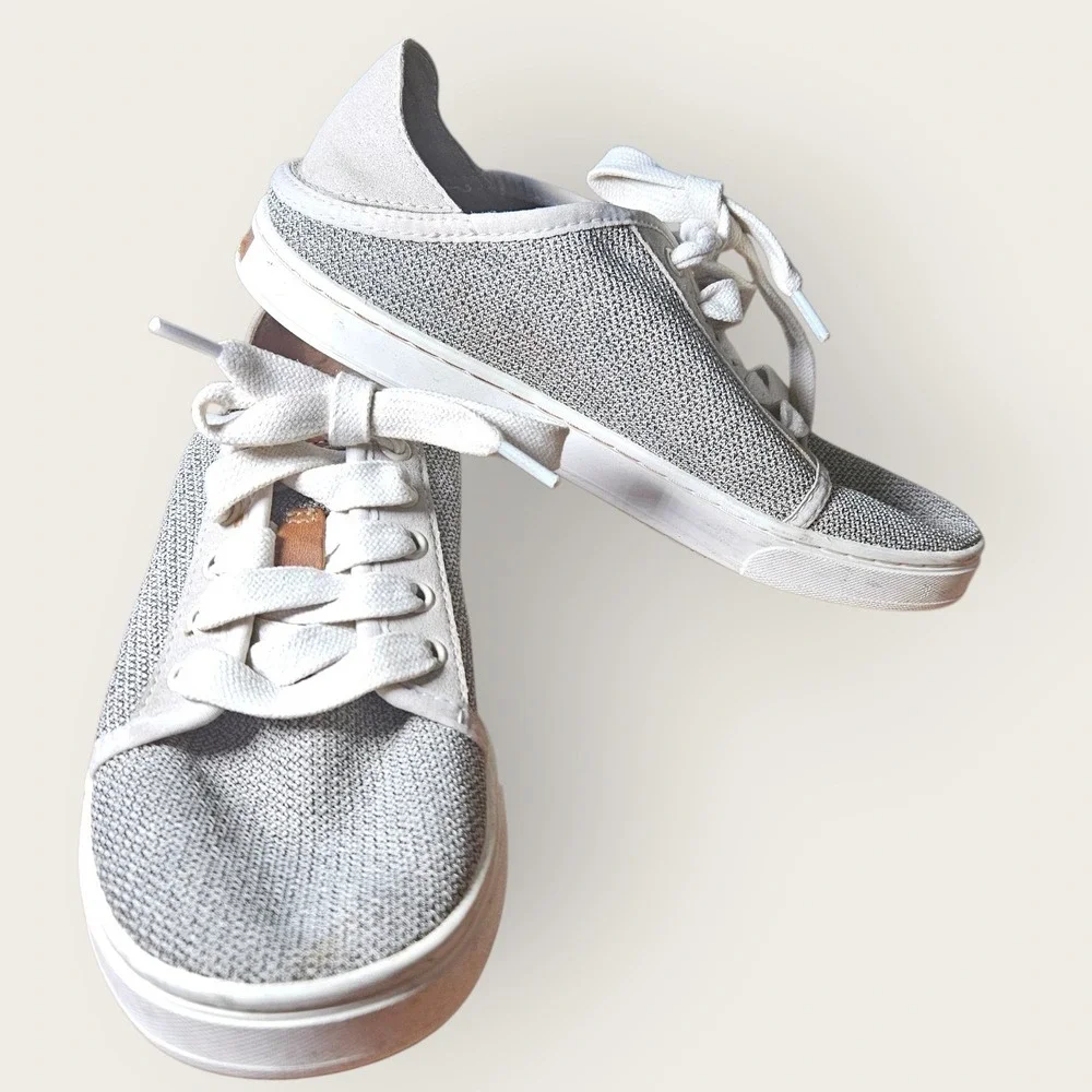 OluKai Pehuea Li‎ Womens 6 Grey Taupe Mesh Lace Up Sneakers 20379-2020