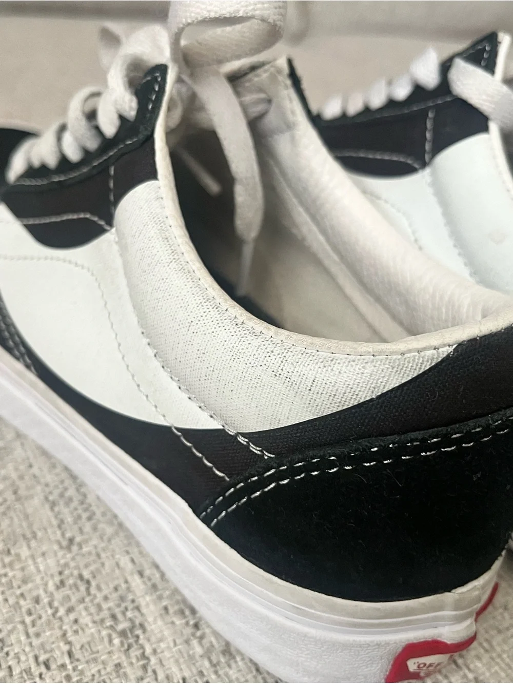 Vans Black & White Low-Top Skate Sneakers