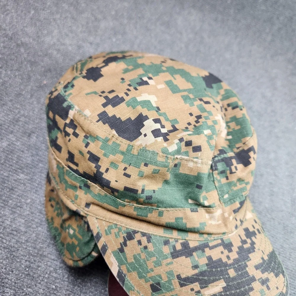 Woodland Marpat Hat Cap 7 3/4 Hot Weather Ear Muff‎ Marine Military Spec Ops