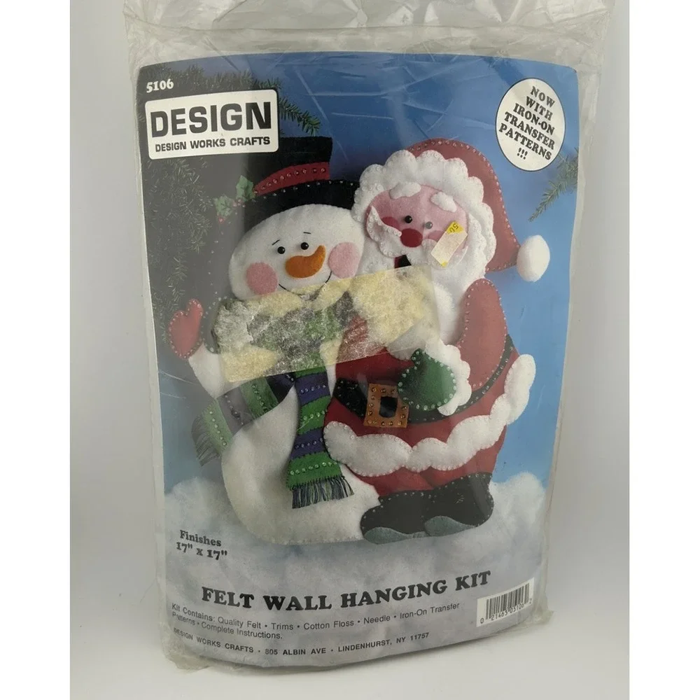 Vintage Design Works Felt Kit 5106 Santa Snowman 17