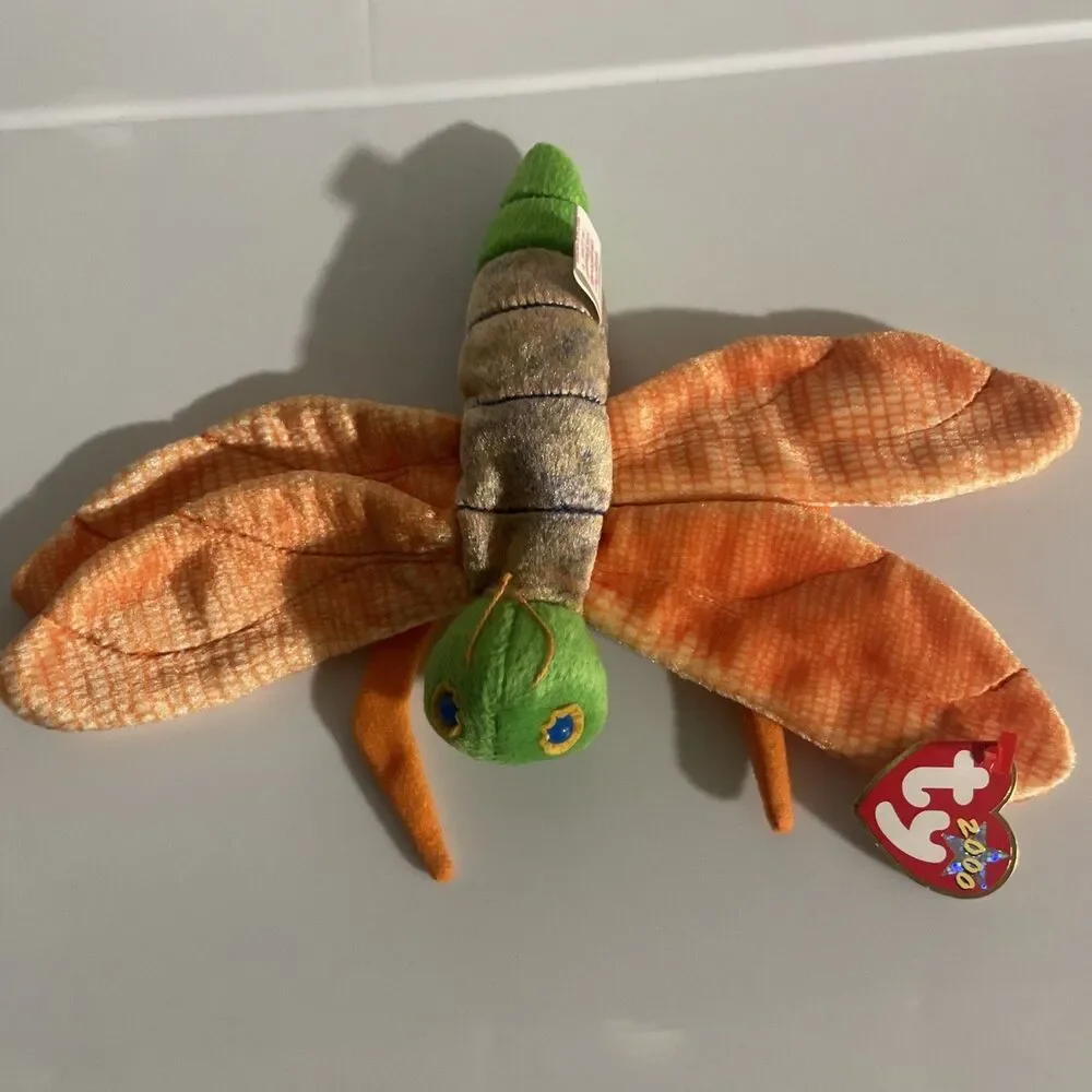 Ty Beanie Babies Glow Dragonfly Date Of Birth January 4, 2000 Glow Box 160