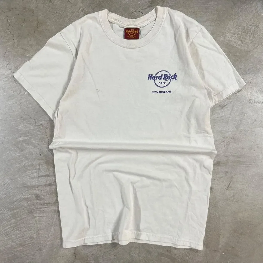 Hard Rock Cafe New Orleans white graphic t-shirt