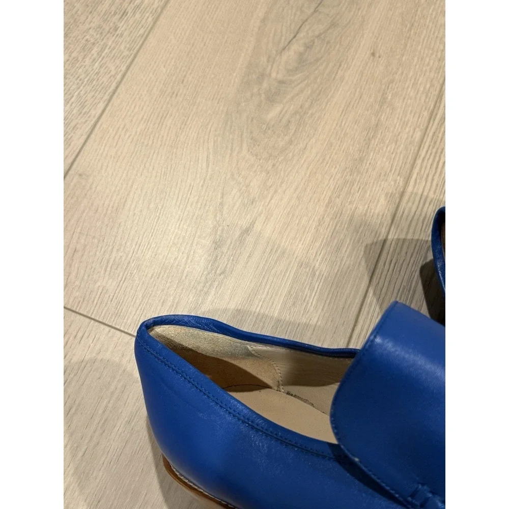 maryam nassir zadeh blue nora heeled leather loafers Size 41  Retro
