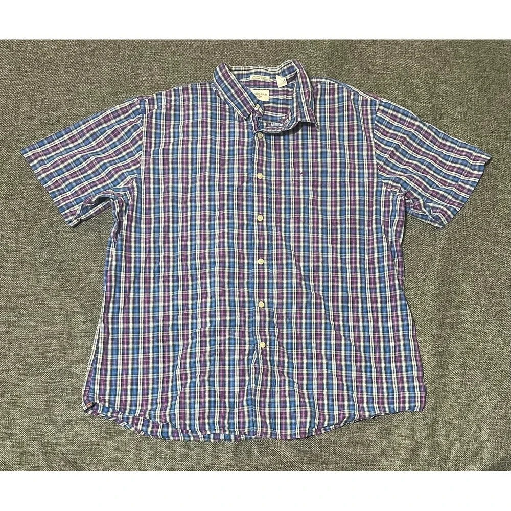 Dockers Men's XL Plaid Short Sleeve‎ Shirt
