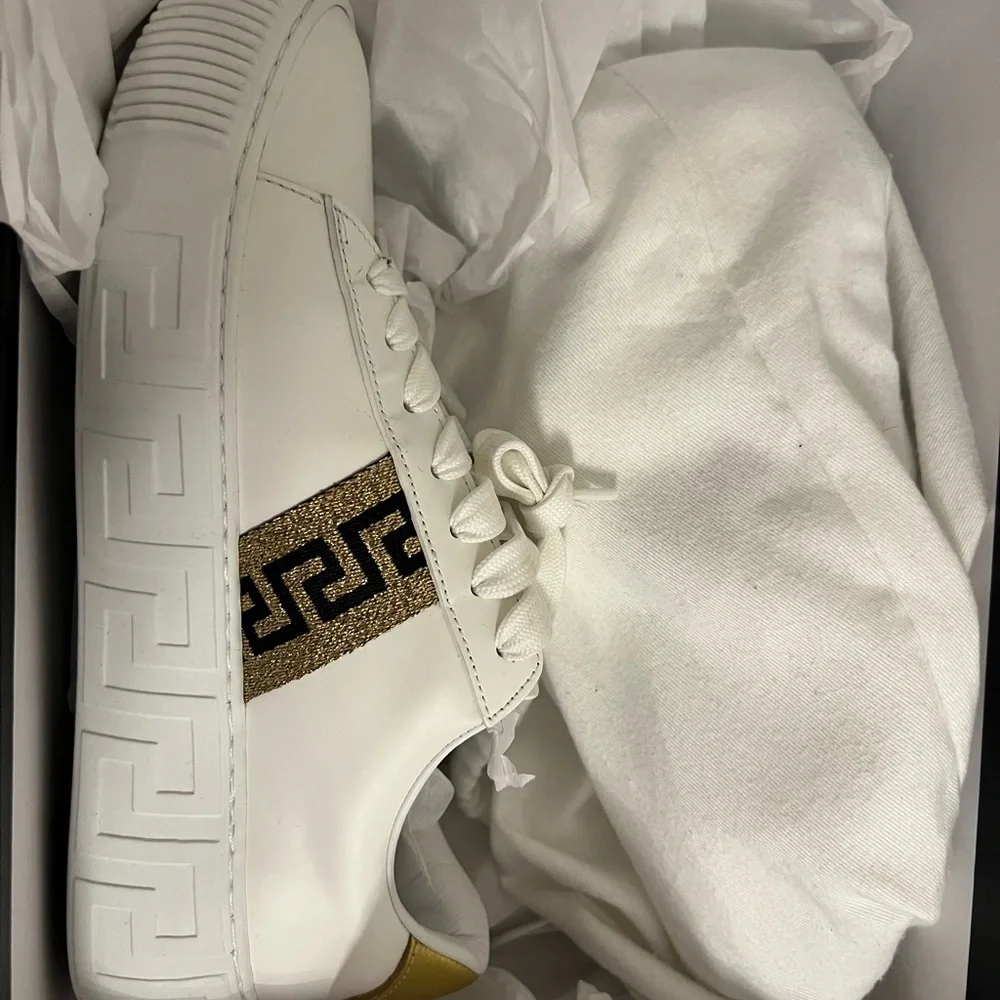 Versace metallic greek design