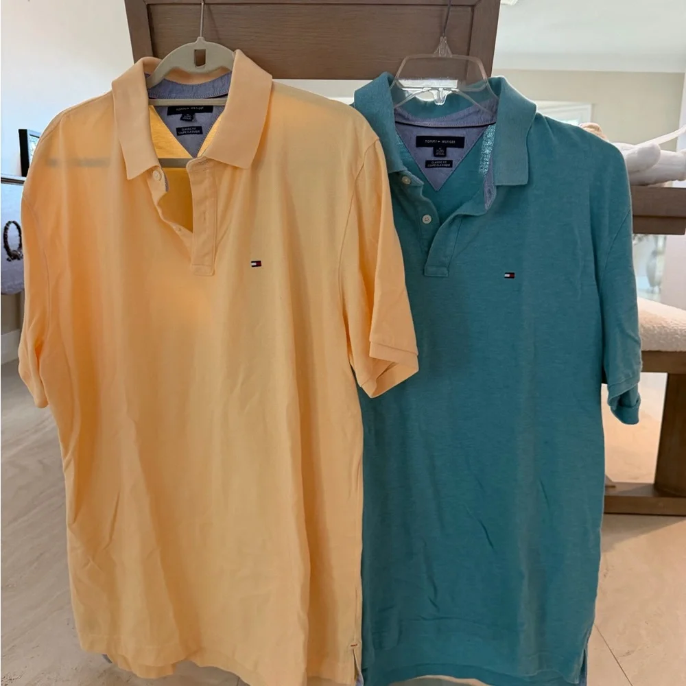 Tommy Hilfiger Men’s Polo Pack - Peach & Teal Set