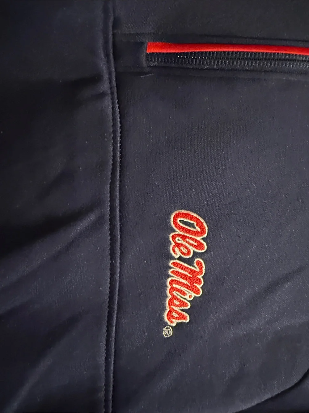 Champion Navy Quarter-Zip Pullover with Red Accents