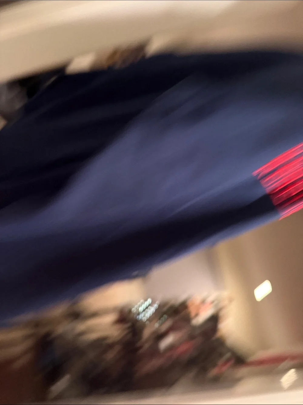 Champion Navy Quarter-Zip Pullover with Red Accents
