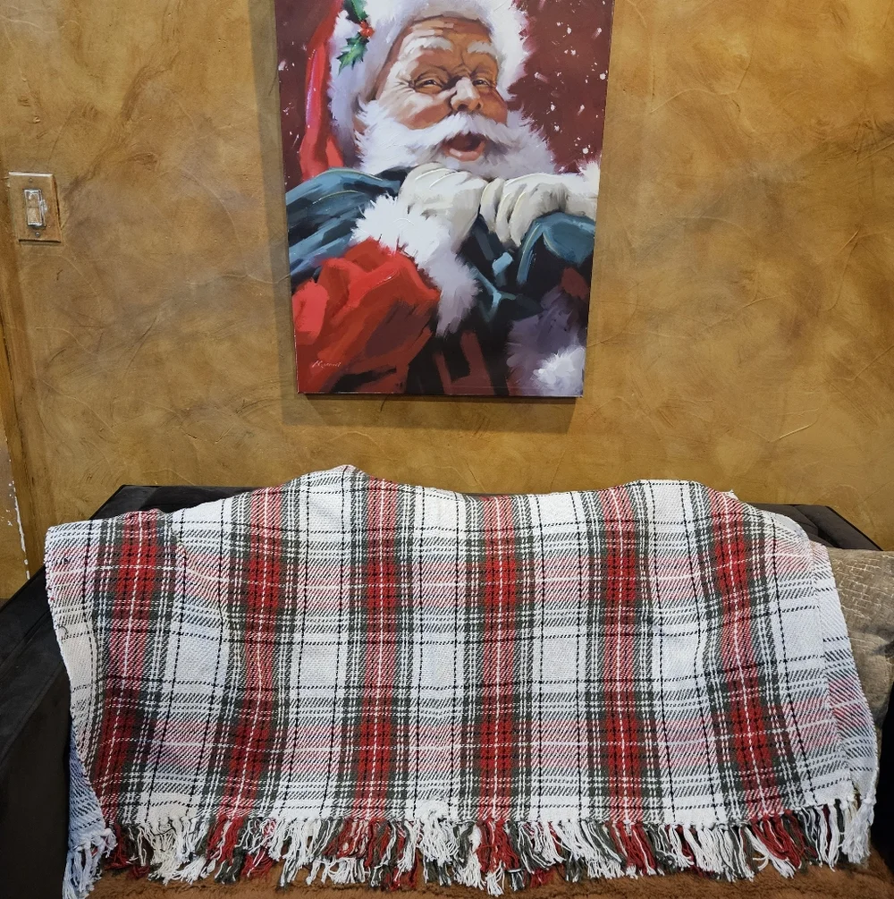 NWT Hobby Lobby  Tartan Plaid 50x60 Ralph Lauren Christmas  Blanket Throw Home‎