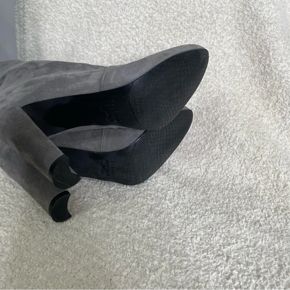 Stuart Weitzman Suede Highland Heeled Over The Knee Slouchy High Glove‎ Boot 4.5