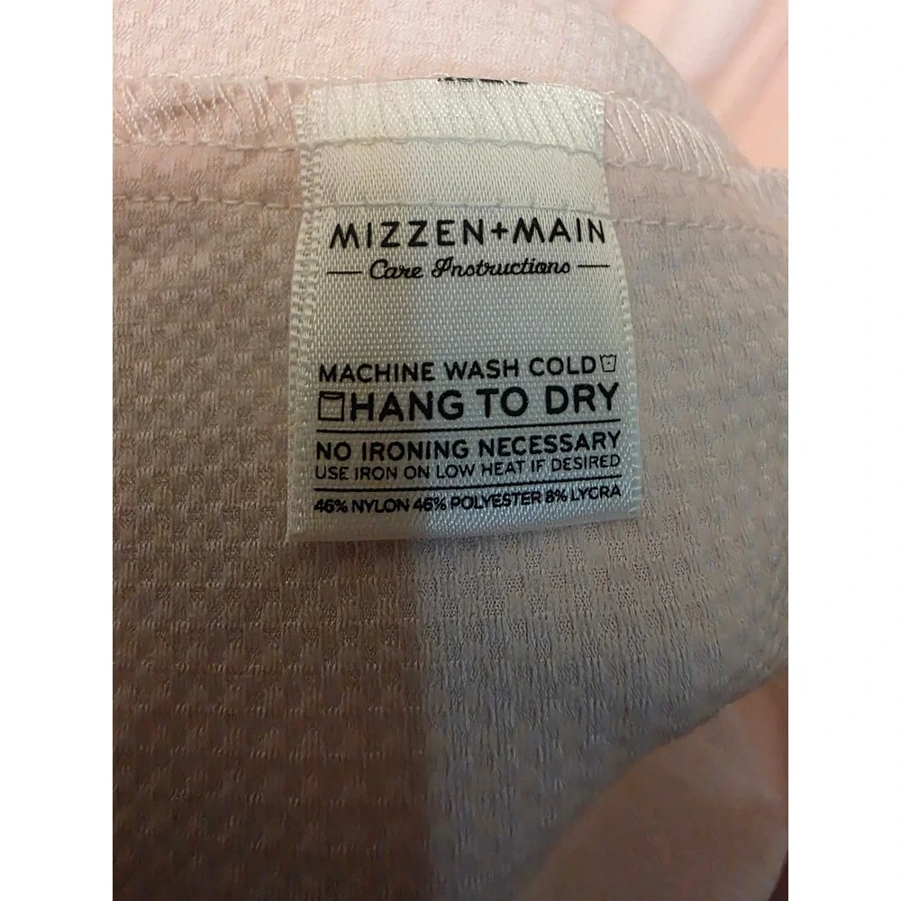 Mizzen+Main Spinnaker Pink Micro Check Performance Dress Shirt XL Trim Fit Mens