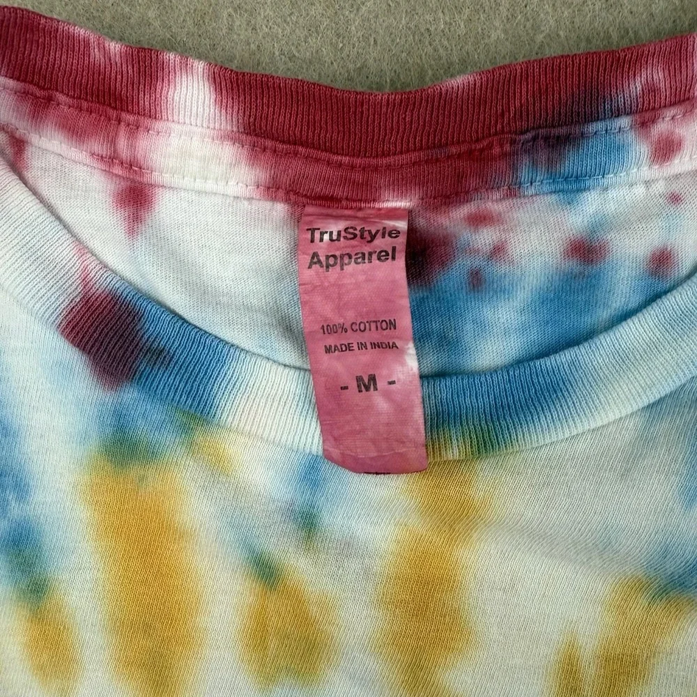 Tie Dye T Shirt Mens Medium Multicolor Spiral Graphic Short Sleeve Tee‎