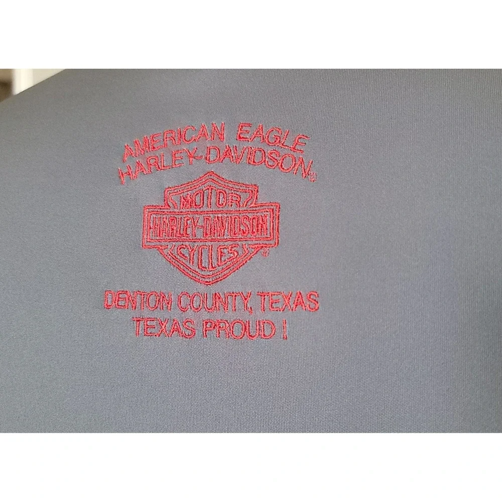 Harley Davidson Denton County‎ Men's Logo Polo Shirt Size Large
