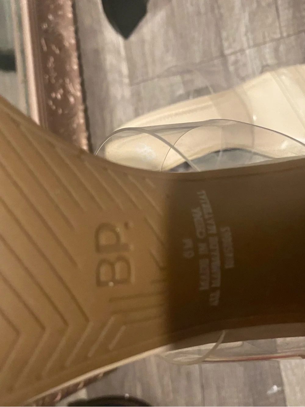 Nordstrom Clear-Strap Nude Block Heel Mule