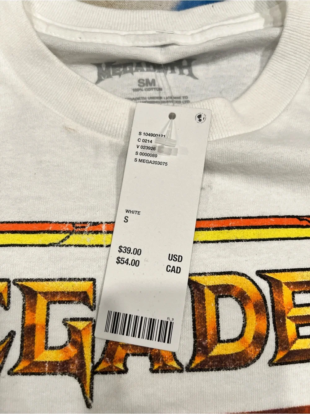 Urban Outfitters megadeth white