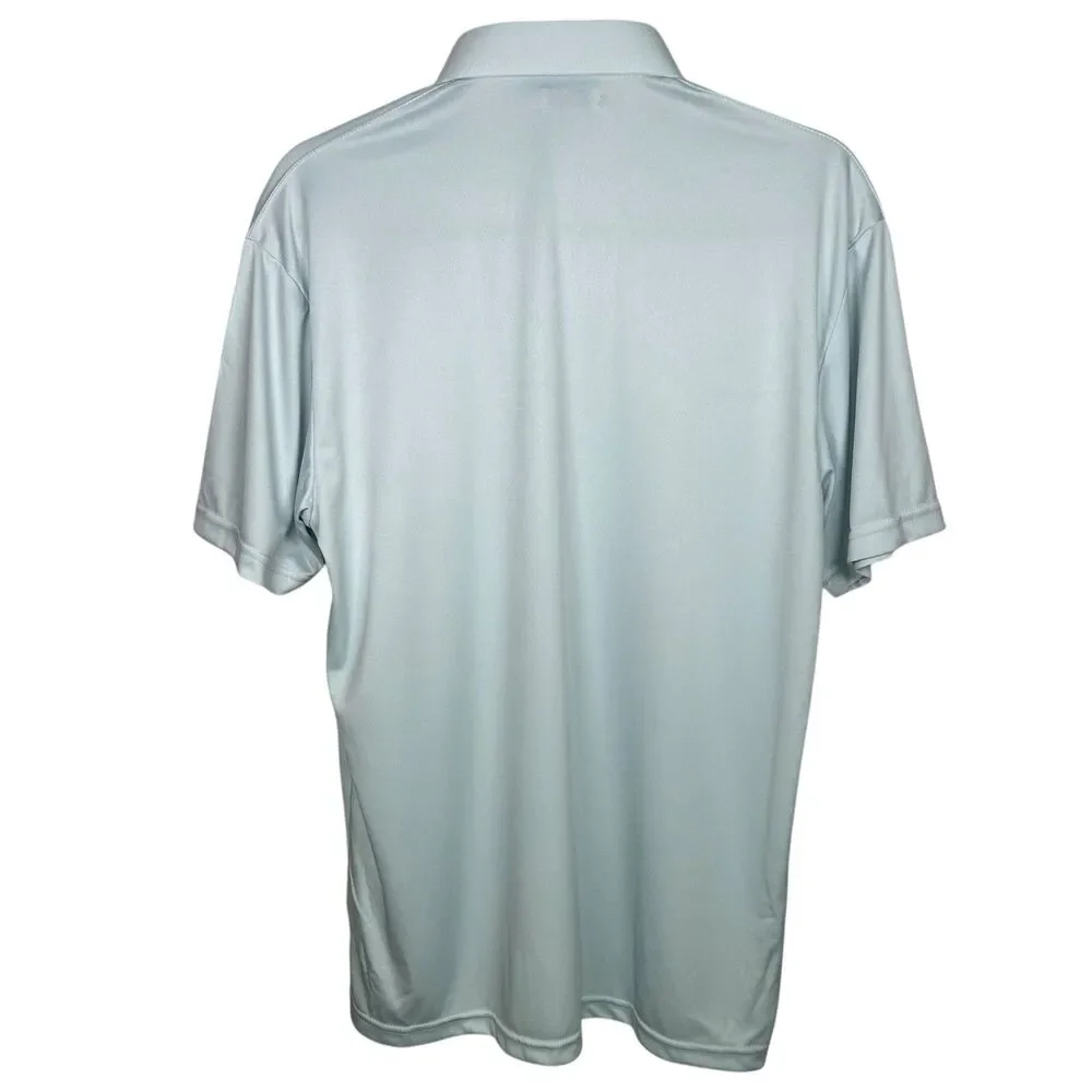 Collars & Co Polo Shirt Mens Small Light Blue English Spread Point Dress Collar