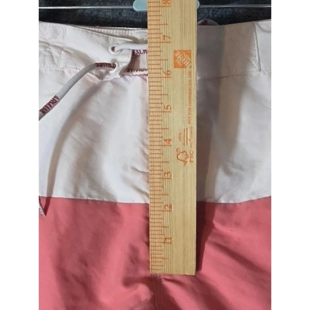 Armani Exchange Mens Pink‎ Colorblock Board Shorts Swim Trunks Logo Size 34