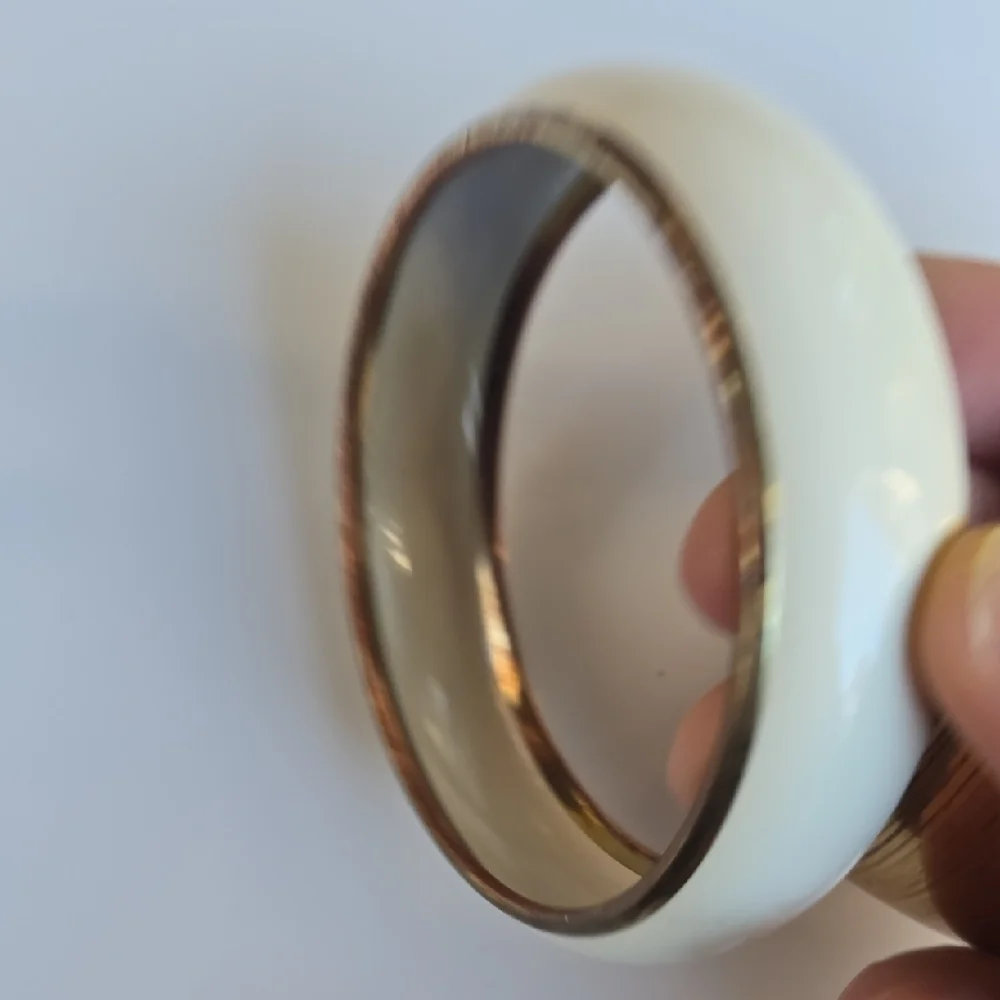 Unbranded Bangle Bracelet‎ Set Womens OS Gold Cream Textured Retro Minimalist