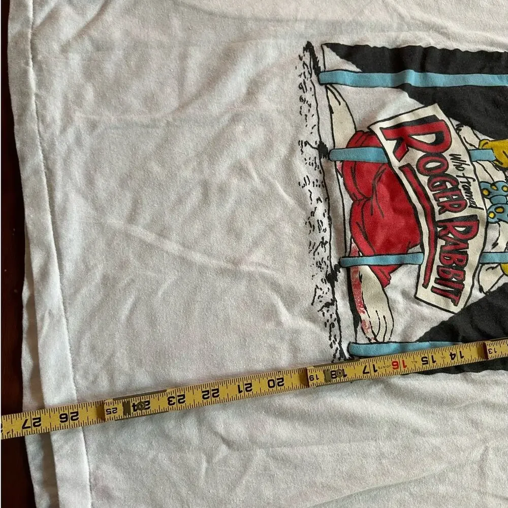Vintage 1980s Who Framed Roger Rabbit 3D Jail Graphic T Shirt Single Stitch Mens